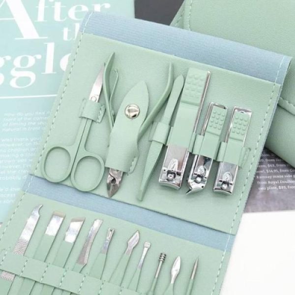 16 pcs nail cutter clipper tool box set stainless steel for personal care manicure set
